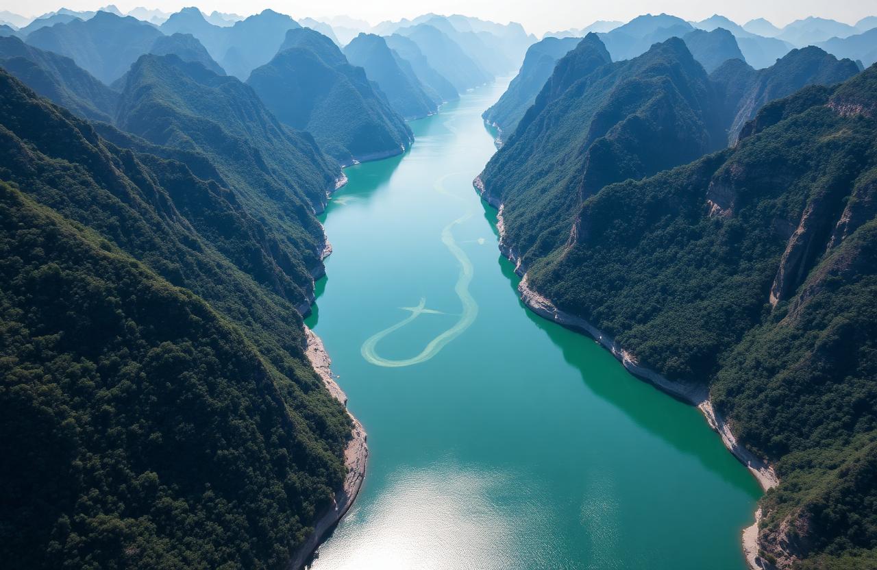 長江三峽的彎曲河道